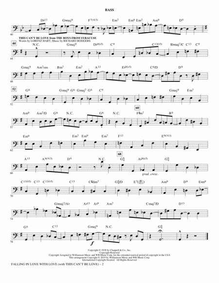 Falling In Love With Love With This Cant Be Arr Kirby Shaw Bass Page 2