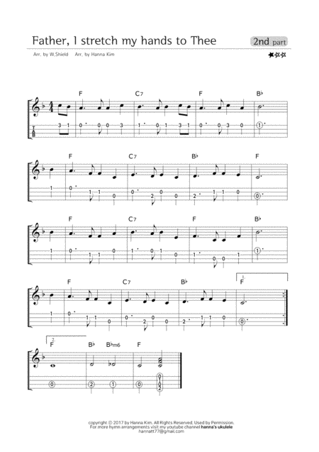 Father I Stretch My Hands To Thee Hymn Ukulele Ensemble Page 2