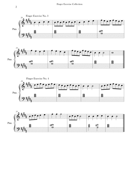 Finger Exercise Collection 24 Exercises In B Major Page 2