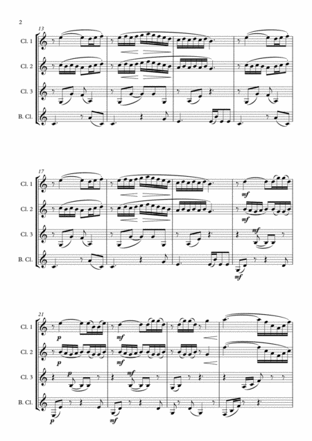 Flower Duet From Lake For Clarinet Quartet Page 2