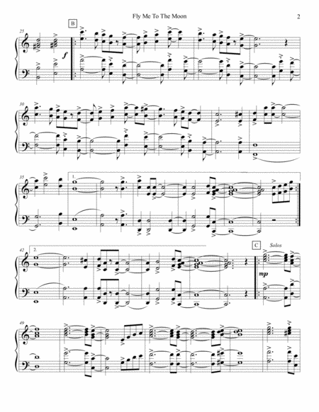 Fly Me To The Moon Strings Electric Piano Page 2