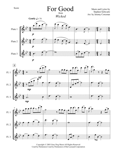 For Good For Three Flutes Page 2