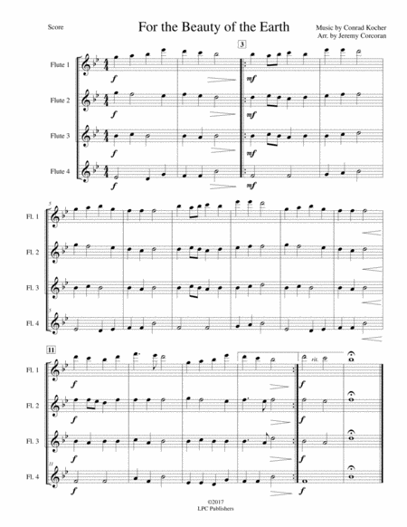 For The Beauty Of The Earth For Flute Quartet Page 2