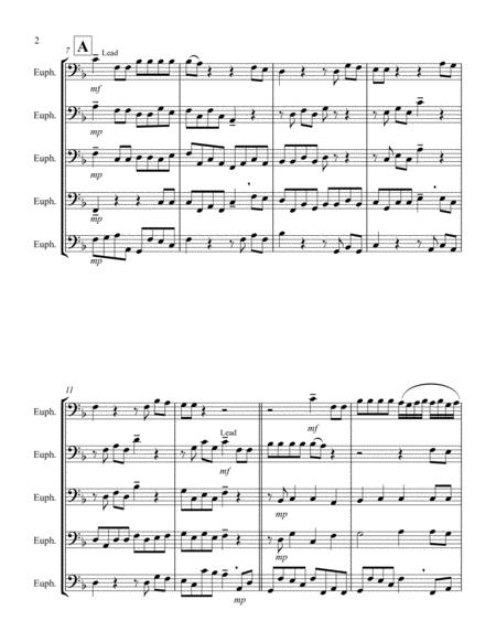For Unto Us A Child Is Born From Messiah F Euphonium Quintet Bass Clef Page 2