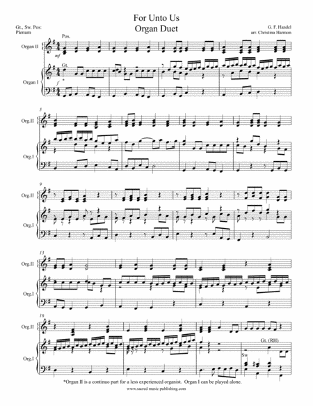 For Unto Us A Child Is Born Organ Duet Page 2