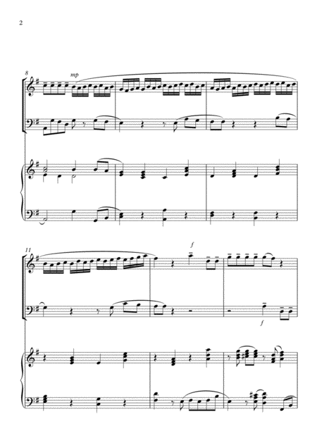 For Unto Us A Child Is Born Trio For Violin Cello And Piano Page 2