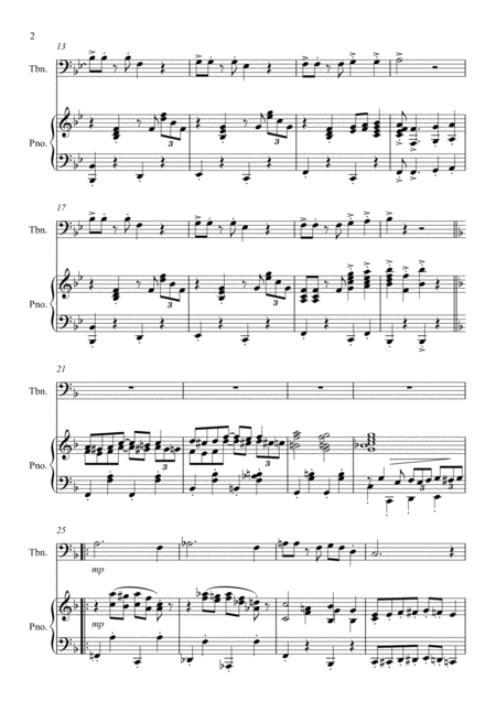 Four Sketches For Trombone Piano 1 Trombounce Page 2