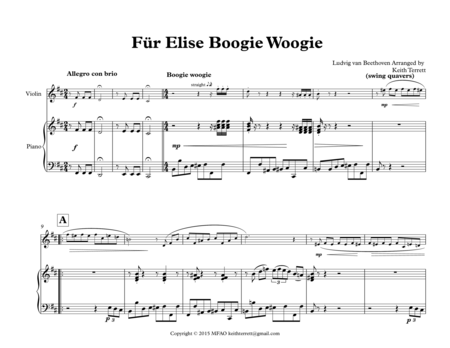 Fr Elise Boogie Woogie For Violin Piano Page 2