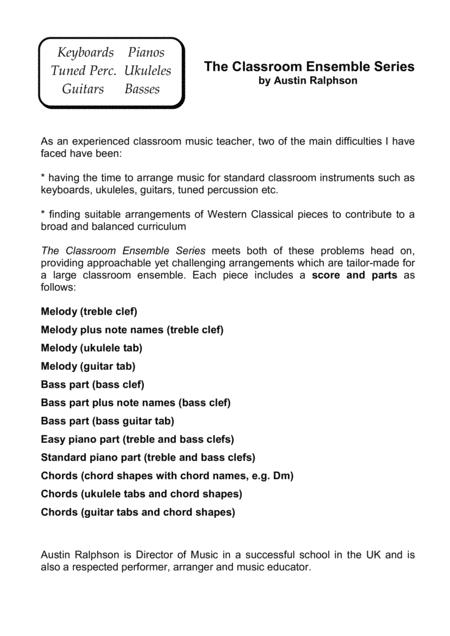 Fr Elise Fur Elise With Backing Track Western Classical Music Classroom Ensemble Keyboards Ukuleles Guitars Basses Tuned Percussion Piano Page 2