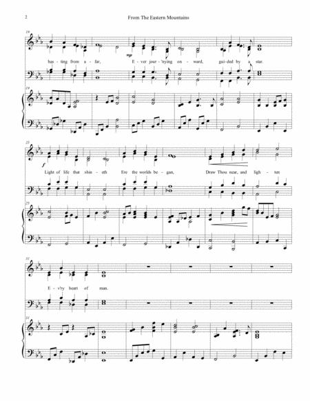 From The Eastern Mountains Christmas Song For Satb And Piano Page 2