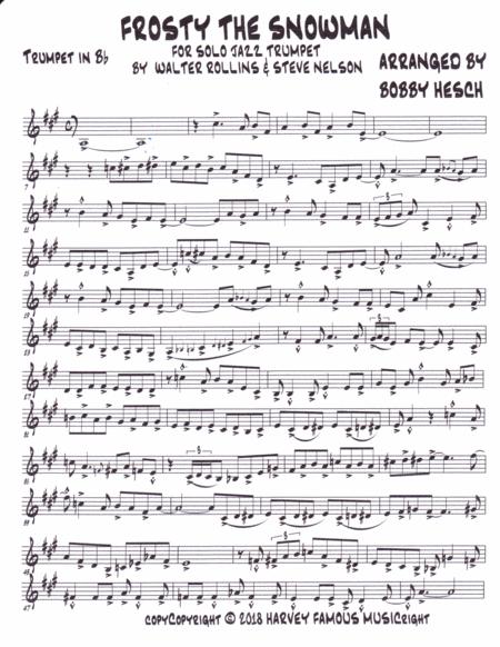 Frosty The Snowman For Solo Jazz Trumpet Page 2