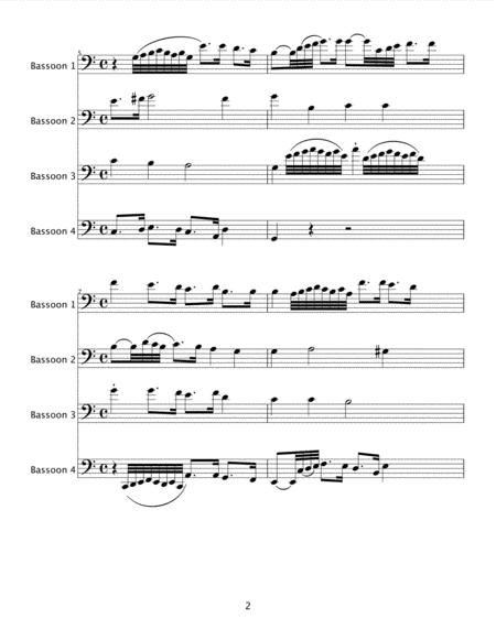 Fuga V By Js Bach Arranged For 4 Bassoons Page 2