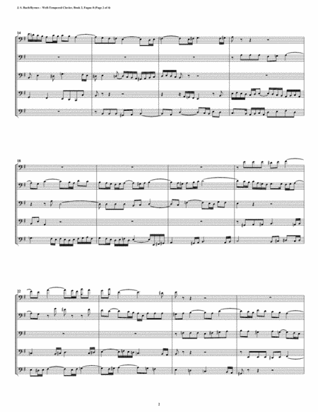 Fugue 08 From Well Tempered Clavier Book 2 Bassoon Quintet Page 2