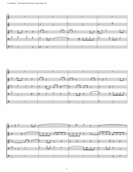 Fugue 23 From Well Tempered Clavier Book 2 Double Reed Quintet Page 2