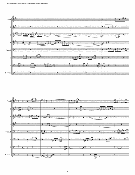 Fugue 24 From Well Tempered Clavier Book 1 Brass Octet Page 2