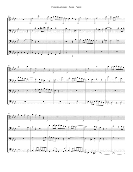 Fugue In Ab Major For Trombone Or Low Brass Quartet Page 2