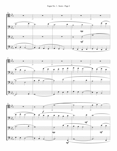 Fugue No 1 For Trombone Or Low Brass Quartet Page 2