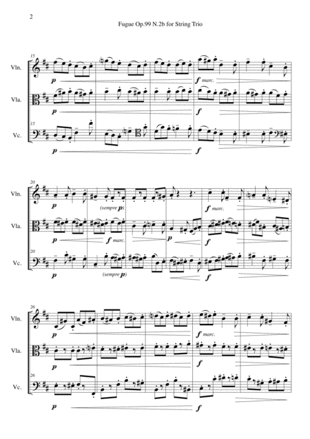 Fugue Op 99 N 2b For String Trio Page 2