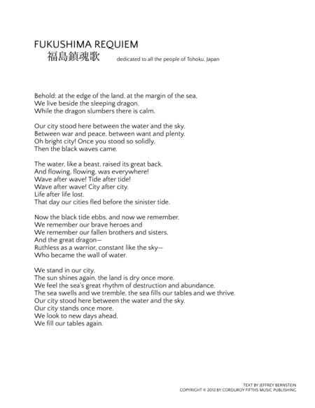 Fukushima Requiem Mixed Chorus Version Page 2