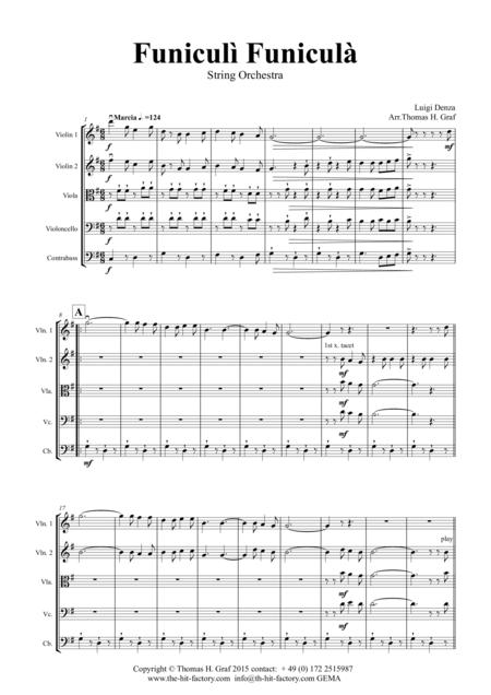 Funiculi Funicula Italian Evergreen String Orchestra Page 2