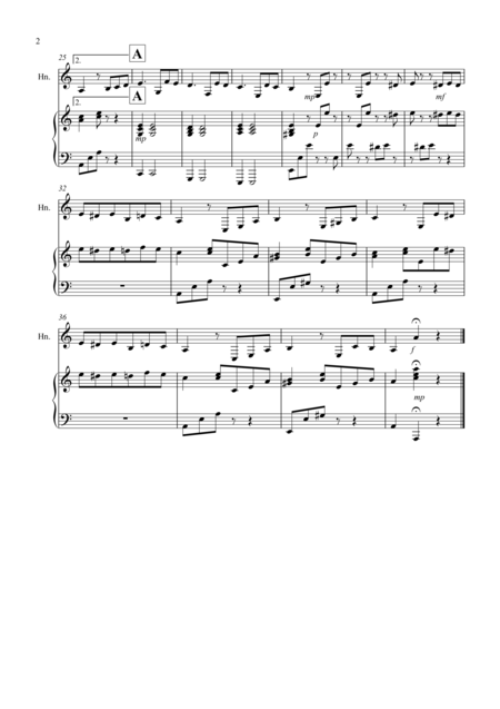Fur Elise For French Horn And Piano Page 2