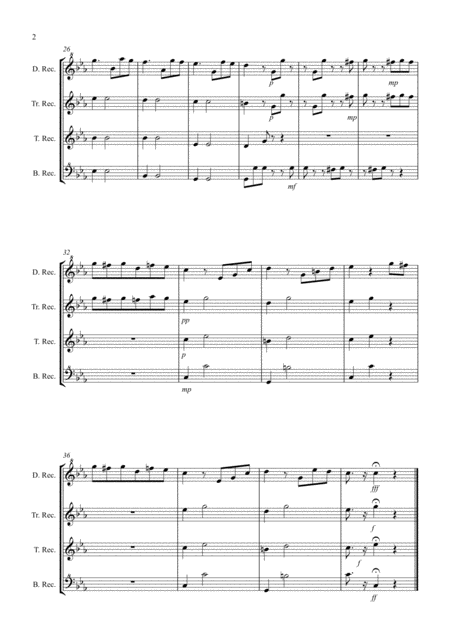 Fur Elise For Recorder Quartet Page 2