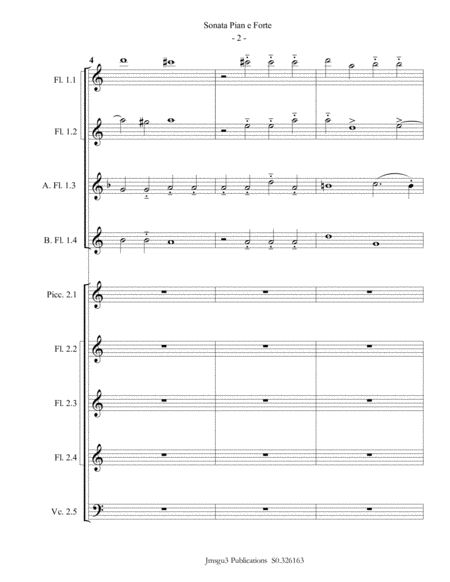 Gabrieli Sonata Pian E Forte Ch 175 For Flute Choir Page 2