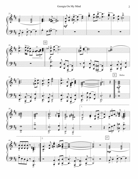 Georgia On My Mind Strings Electric Piano Page 2