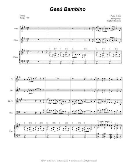 Gesu Bambino For Woodwind Quartet Page 2