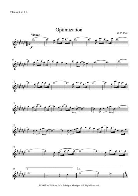 Gian Paolo Chiti Optimisation For Intermediate Concert Band Eb Clarinet Part Page 2