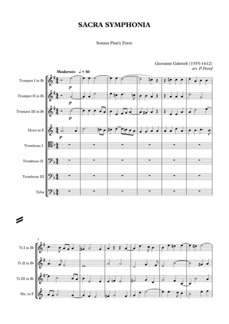 Giovanni Gabrieli Sacra Symphonia For Brass Ensemble Score And Parts Page 2