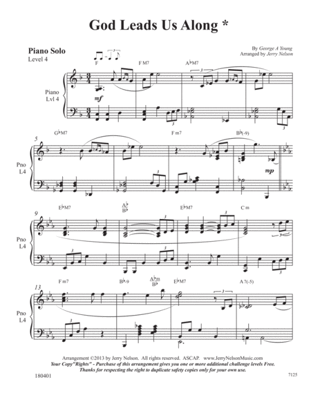 God Leads Us Along 2 For 1 Piano Standalone Arr S Page 2