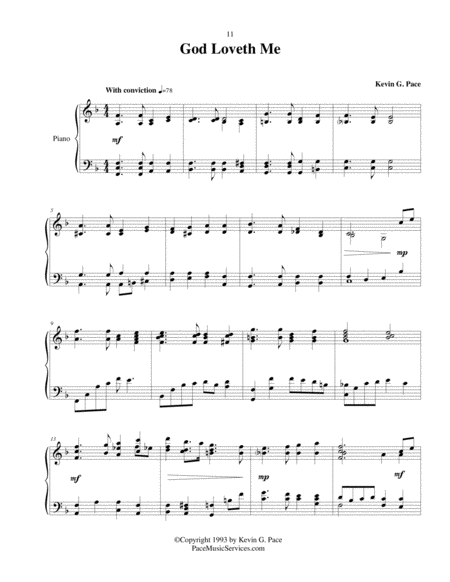 God Loveth Me Original Piano Solo Prelude Page 2