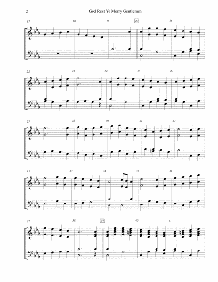 God Rest Ye Merry Gentlemen For 3 Octave Handbell Choir Page 2