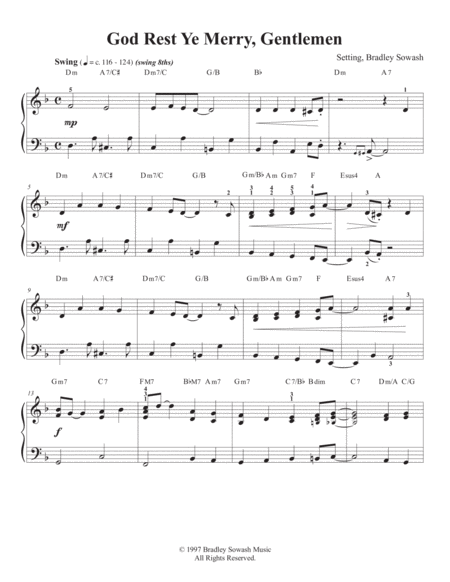 God Rest Ye Merry Gentlemen Solo Piano Page 2