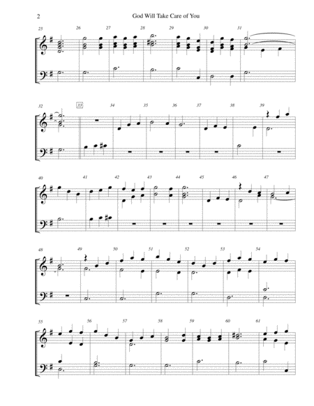 God Will Take Care Of You For 3 Octave Handbell Choir Page 2