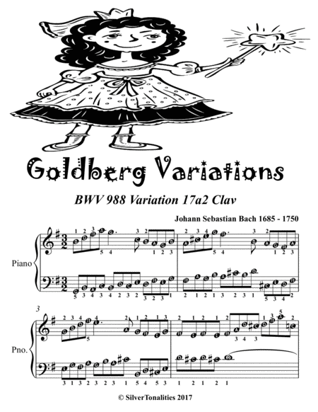 Goldberg Variations Bwv 988 Variation 17a2 Easy Piano Sheet Music Tadpole Edition Page 2