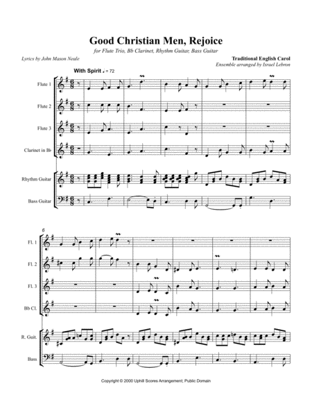 Good Christian Men Rejoice Flute Ensemble Page 2