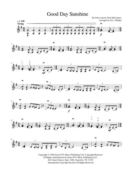 Good Day Sunshine Violin Solo Unaccompanied Page 2