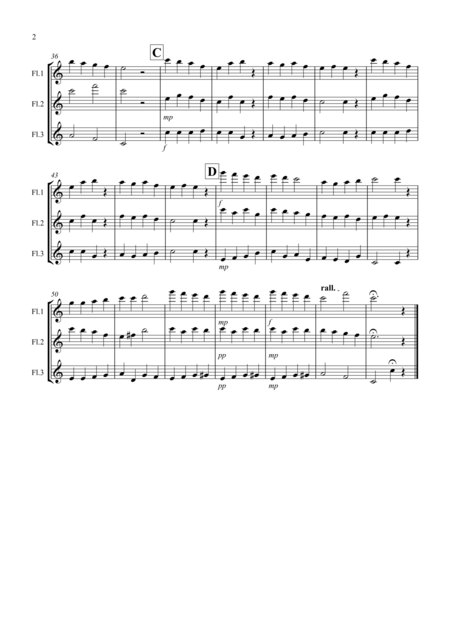 Good King Wenceslas For Flute Trio Page 2