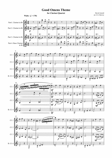 Good Omens Theme For Clarinet Quartet Page 2