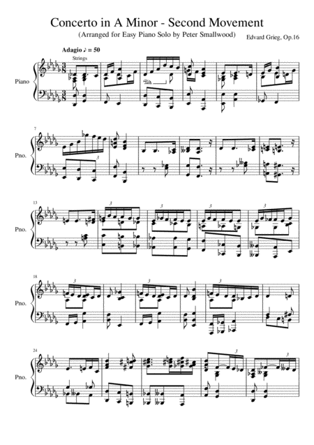 Grieg Piano Concerto Second Movement Piano Solo Page 2