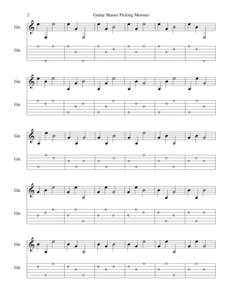 Guitar Finger Picking Monster Etudes And Exercises 01 Page 2