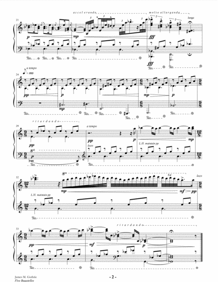 Guthrie 5 Bagatelles For Piano Page 2