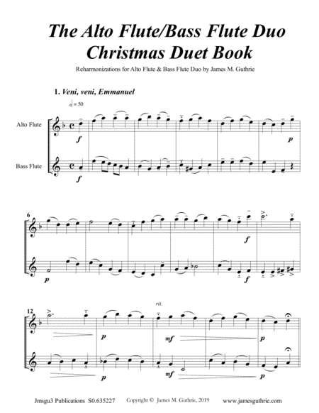 Guthrie The Alto Flute Bass Flute Duo Christmas Duet Book Page 2