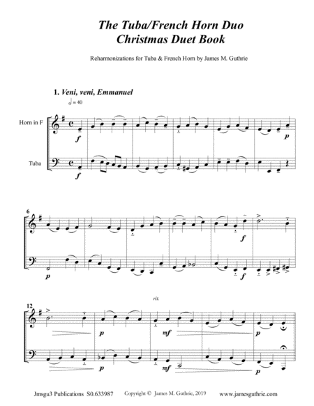 Guthrie The Tuba French Horn Duo Christmas Duet Book Page 2