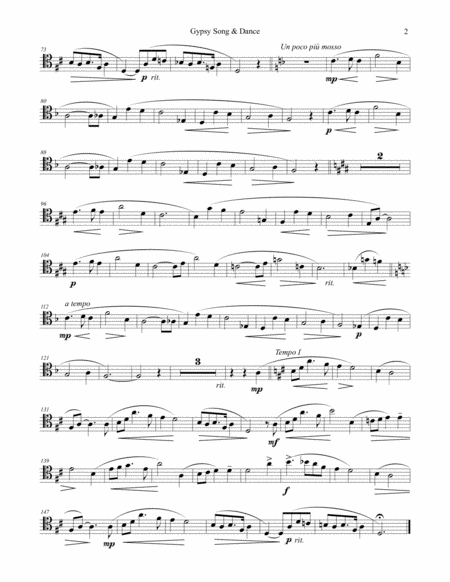 Gypsy Song And Dance For Trombone And Piano Page 2