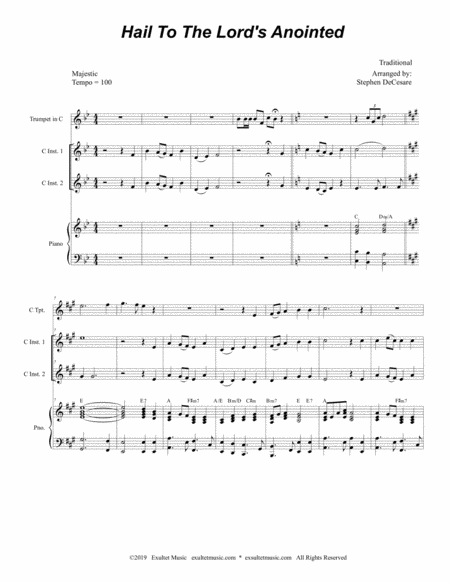 Hail To The Lords Anointed Duet For C Instruments Page 2