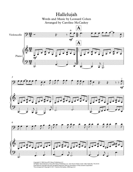 Hallelujah Cello Solo With Piano Accompaniment Page 2