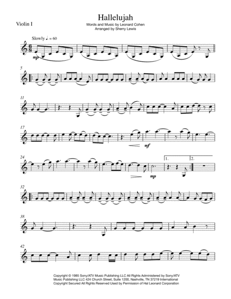 Hallelujah String Duo For String Duo Page 2